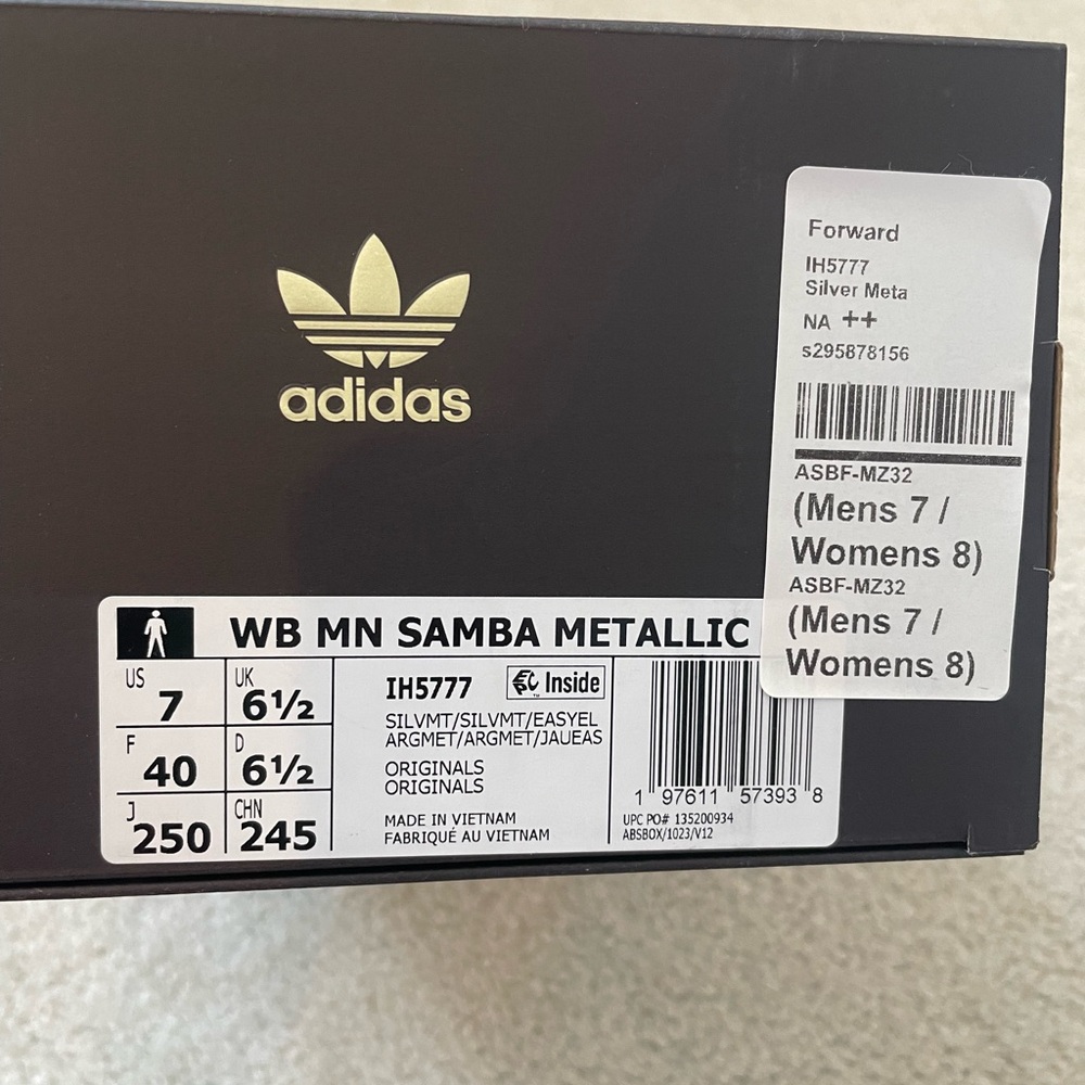 Adidas by Wales Bonner Metallic Samba Sneakers - Picture 12 of 13